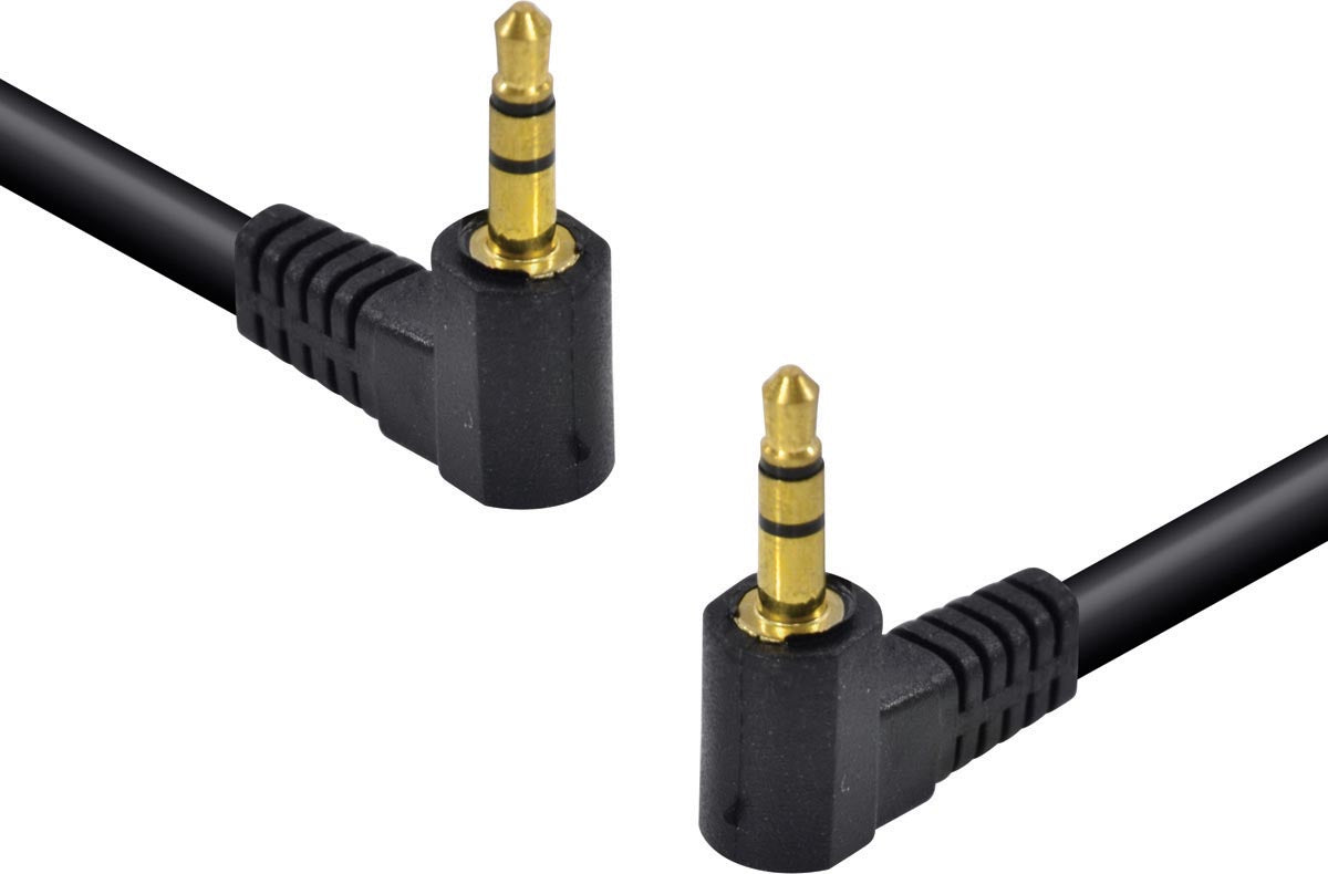Cabo De áudio P2 X P2 (3.5 Stereo) 1.5 Metros 2 Conectores De 90 Graus - 35sa90-15 - PC / 10