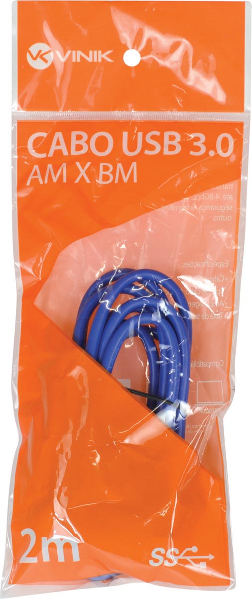 Cabo Usb Para Impressora 3.0 Usb A X Usb B 2m - U3ambm-2