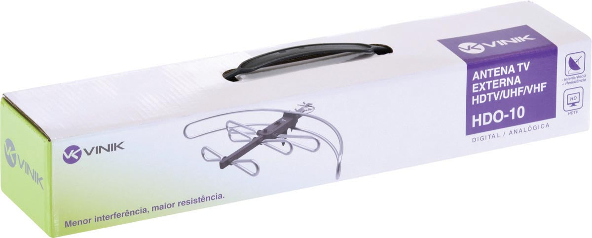 Antena Externa Digital Full Hd Para Tv - Hdtv/uhf/vhf - Hdo-10