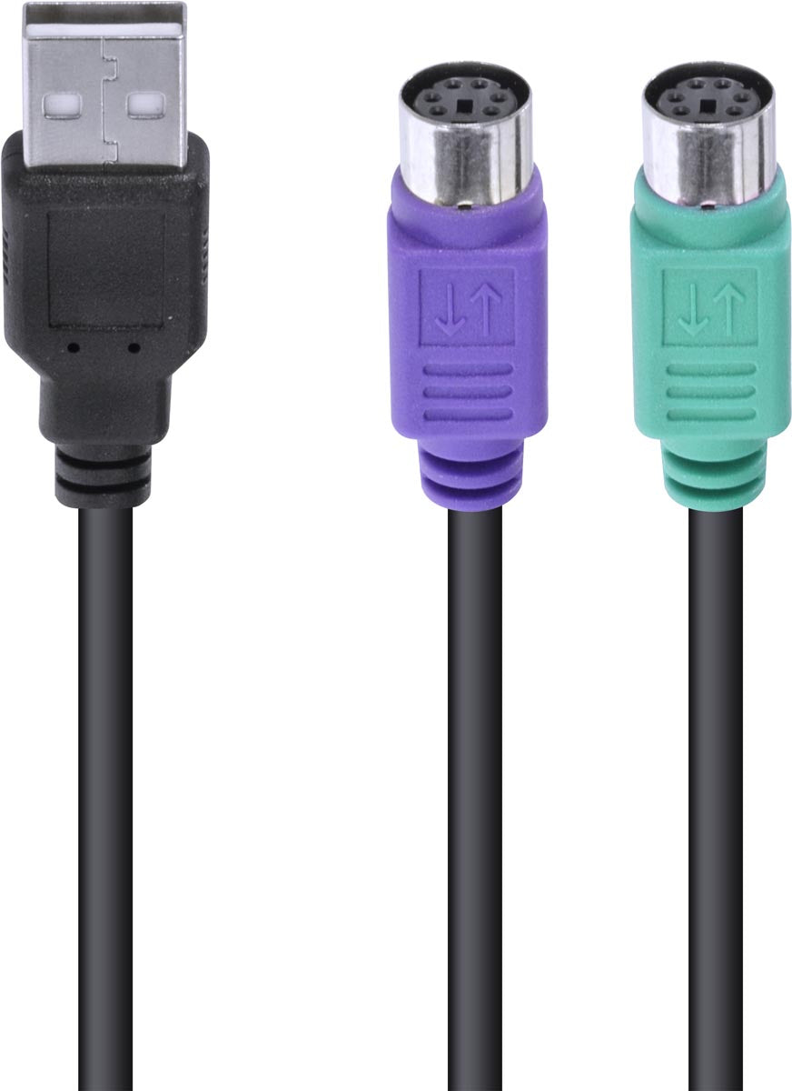 Cabo Adaptador Ps2 Fêmea X Usb Macho 30 Cm - Usbps-2