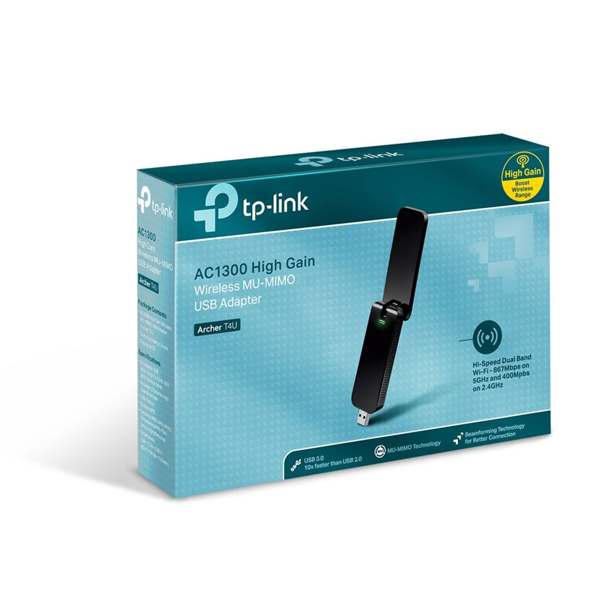 Adaptador Usb Wireless Ac1300 Dual Band Archer T4u