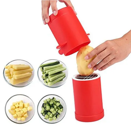 Fatiador Batata Fritas Microondas Cortador 2 Em 1