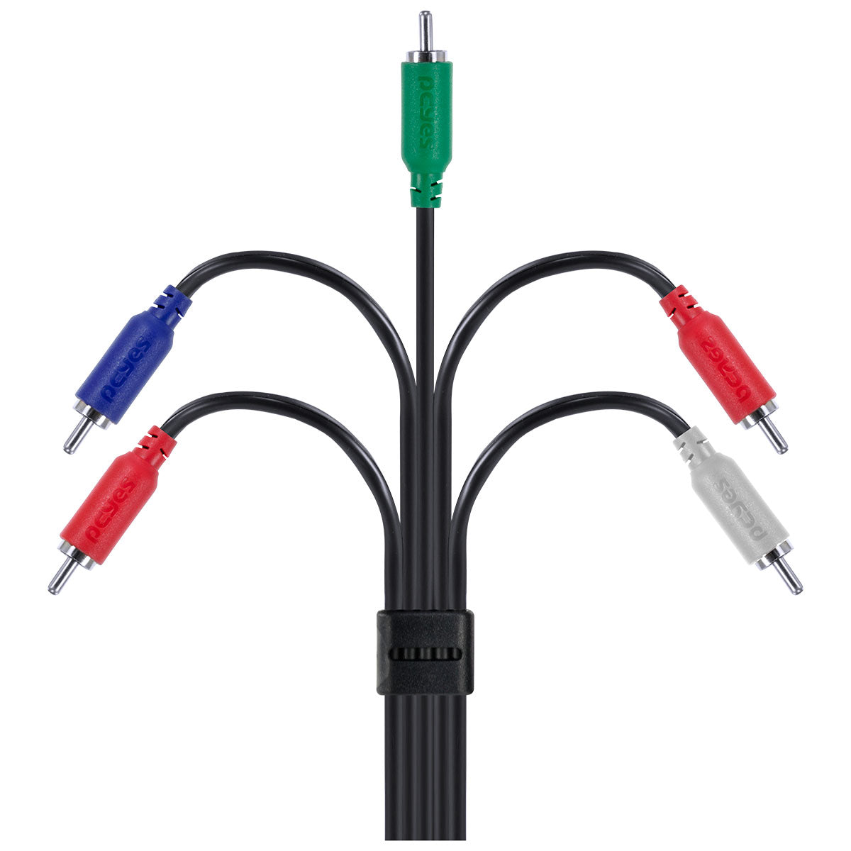 Cabo 5 Rca Macho Para 5 Rca Macho Video Componente 2 Metros - P5r-2