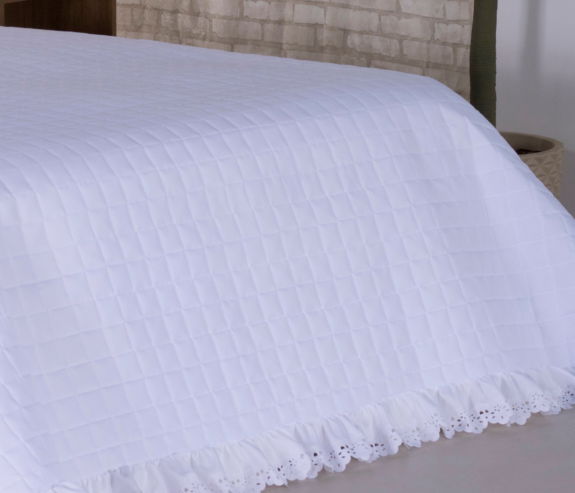 Cobre Leito Diplomata King Size 03 Pçs Branco - Deccoralle