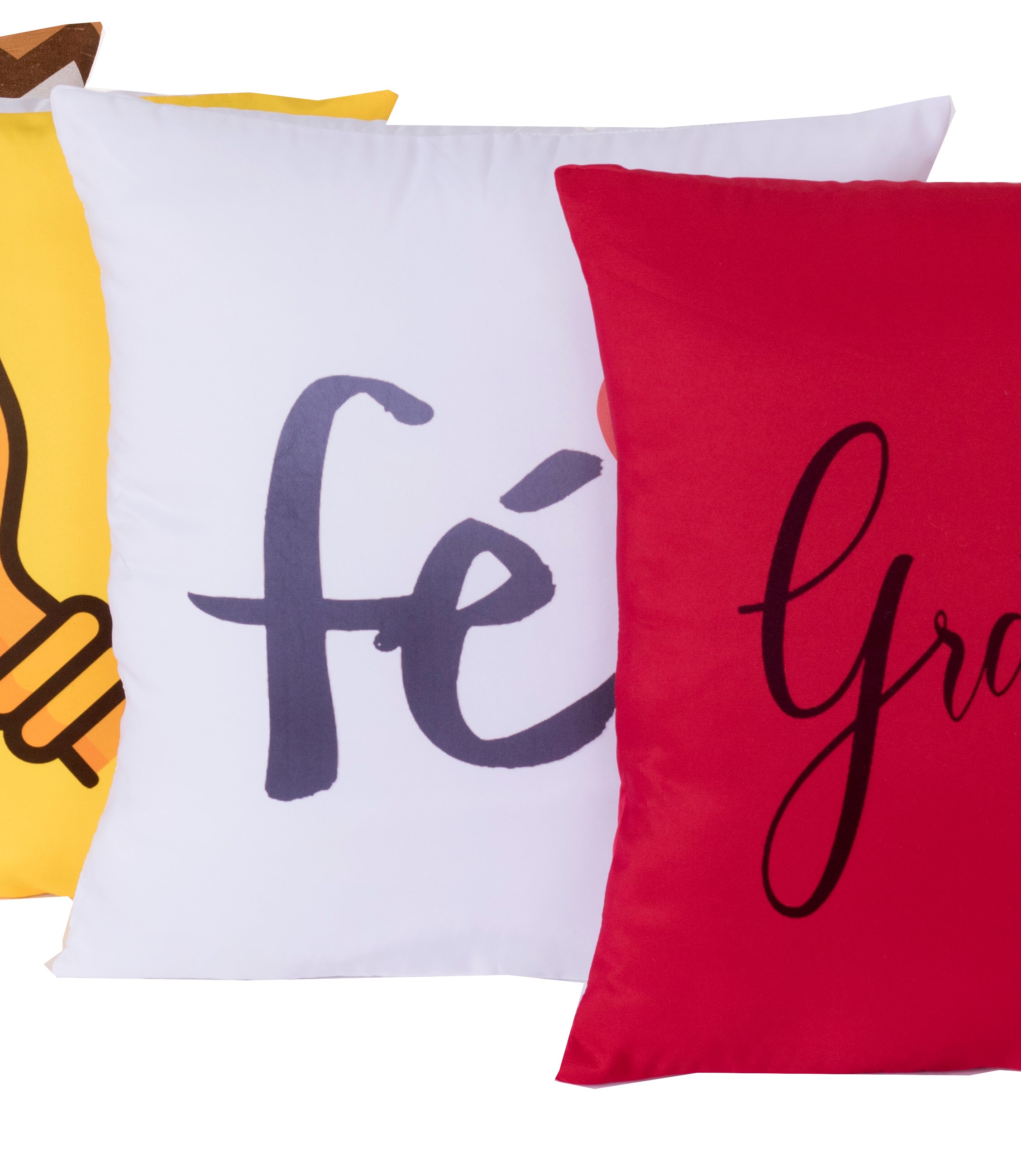 Kit Capas De Almofadas 5184 Gratidão Vermelho 04 Peças