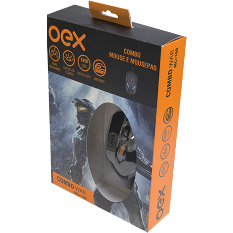 Combo Mouse E Mouse Pad War Gamer Mc100 Oex