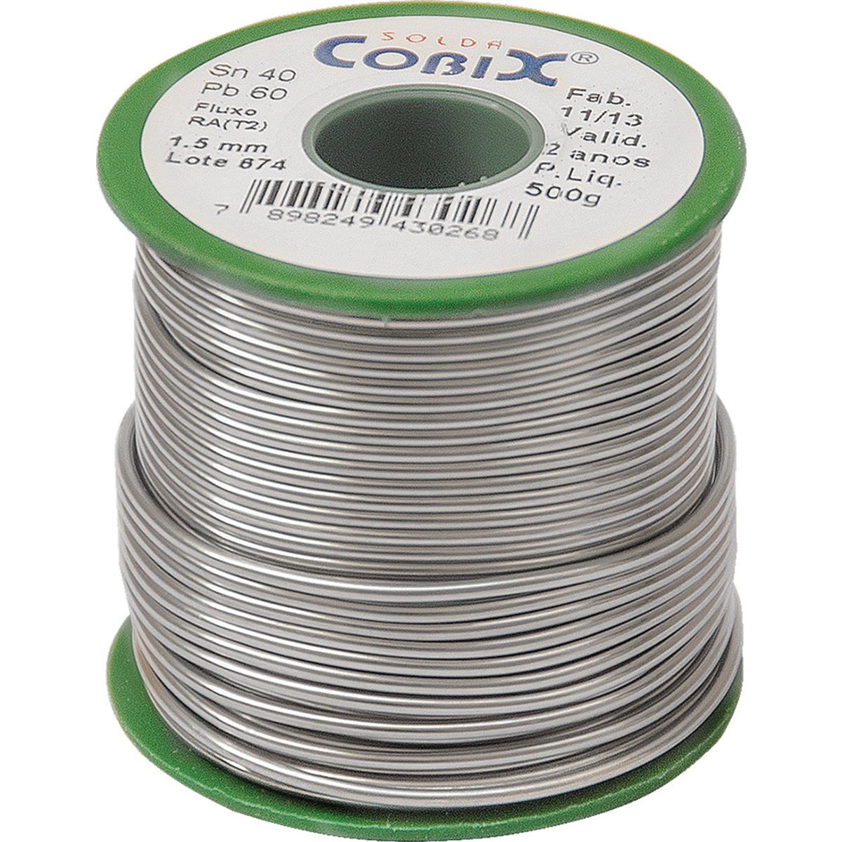 Solda 40x60 1,5mm 500g (verde) Cobix