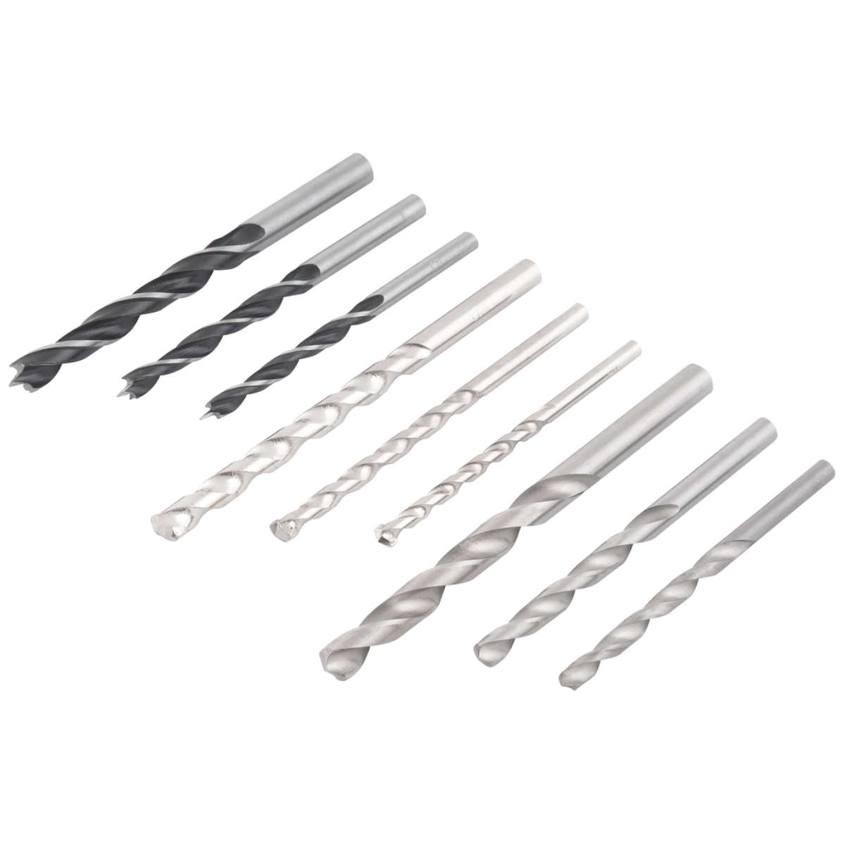 Jogo De Brocas Combinadas, Aço Rápido/vídea/madeira Com 9 Peças