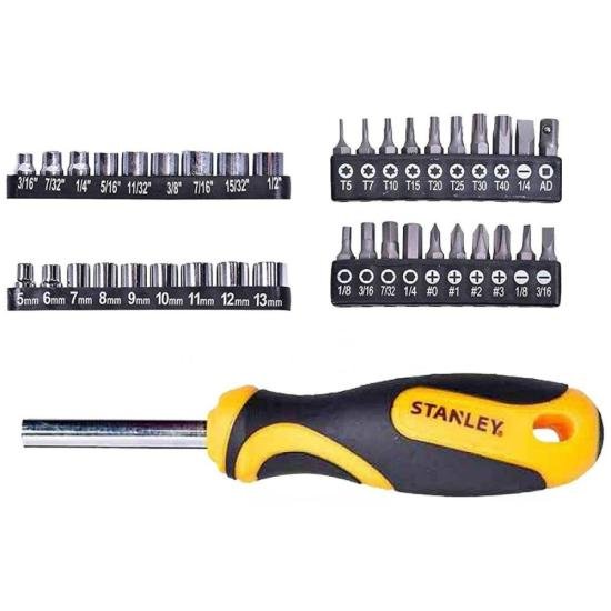 Jogo de Chave Fenda/Phillips E Bolsa Com 49 Peças STHT70887M Stanley