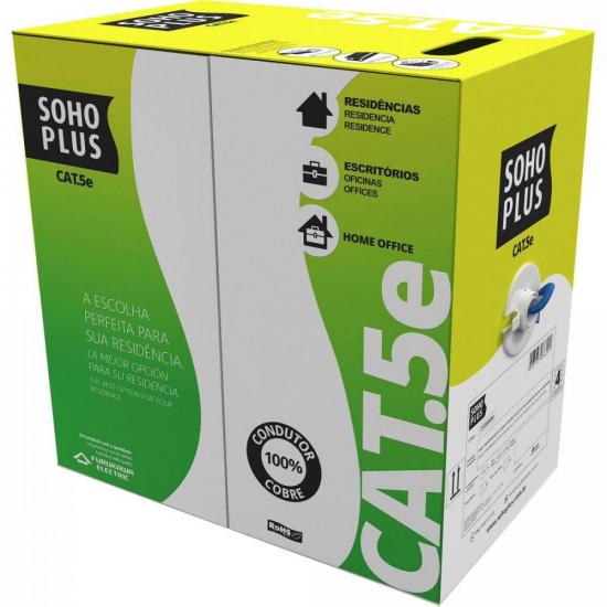 Cabo de Rede CAT.5E CMX Cx 305m Azul Furukawa Sohoplus - CX / 305