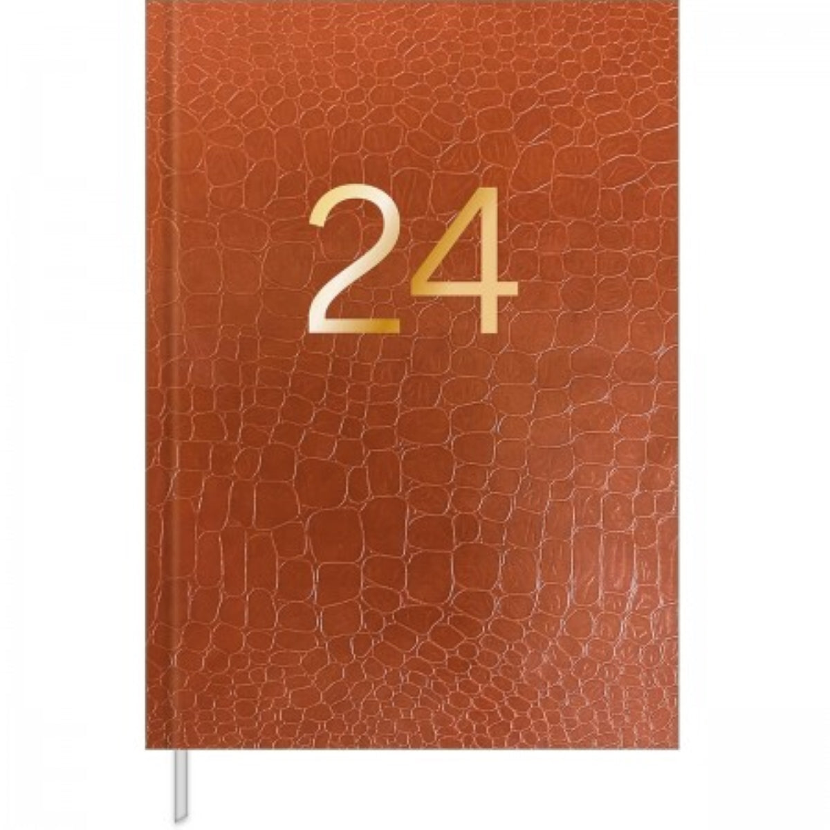 Agenda Executiva Croco Costurada Diária 14,5 X 20,5 Cm 2024