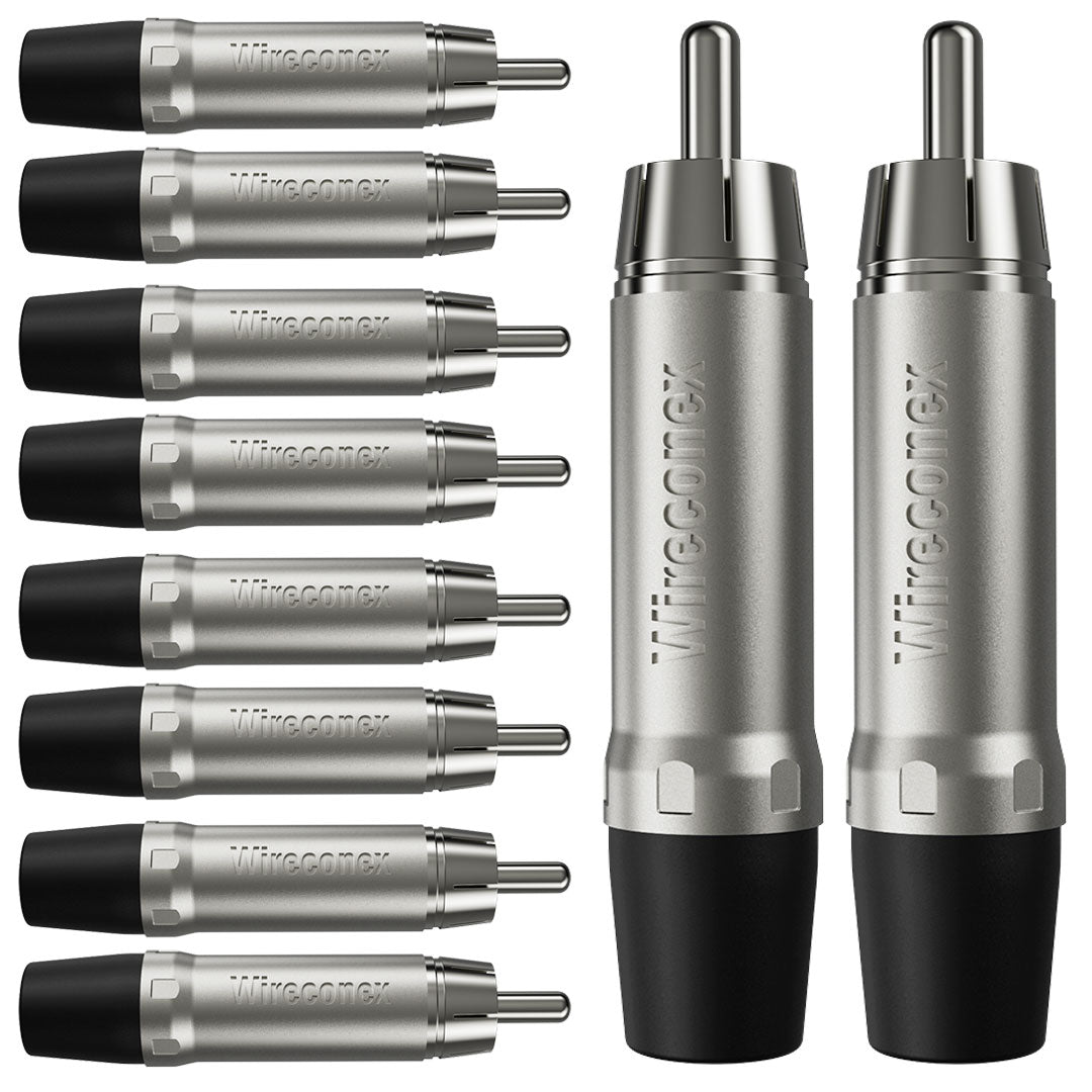 Conector Plug Rca Macho Wc 1212 Bk Wireconex 10unidades - Pç / 10