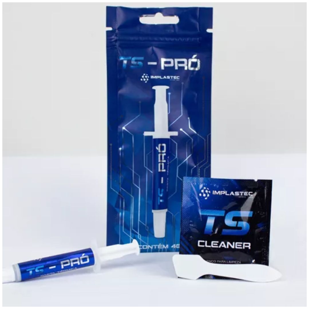 Pasta Termica Ts-pro 4g C/ Cleaner/espatula Aplicadora Implastec