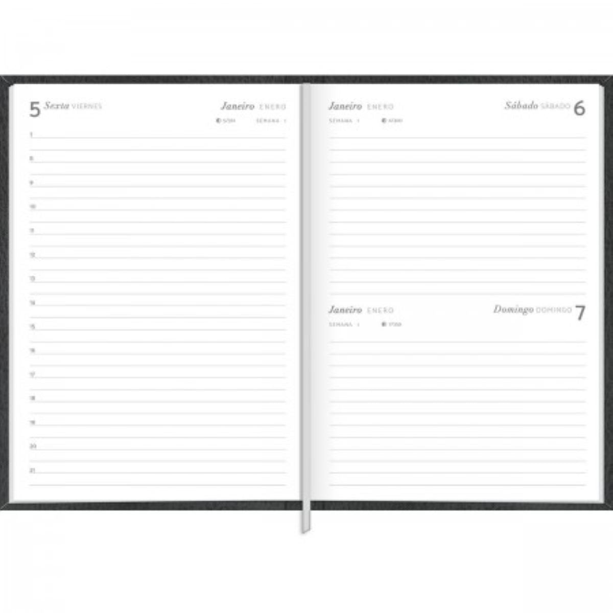 Agenda Executiva Costurada Diária 13,4 X 19,2 Cm Torino 2024