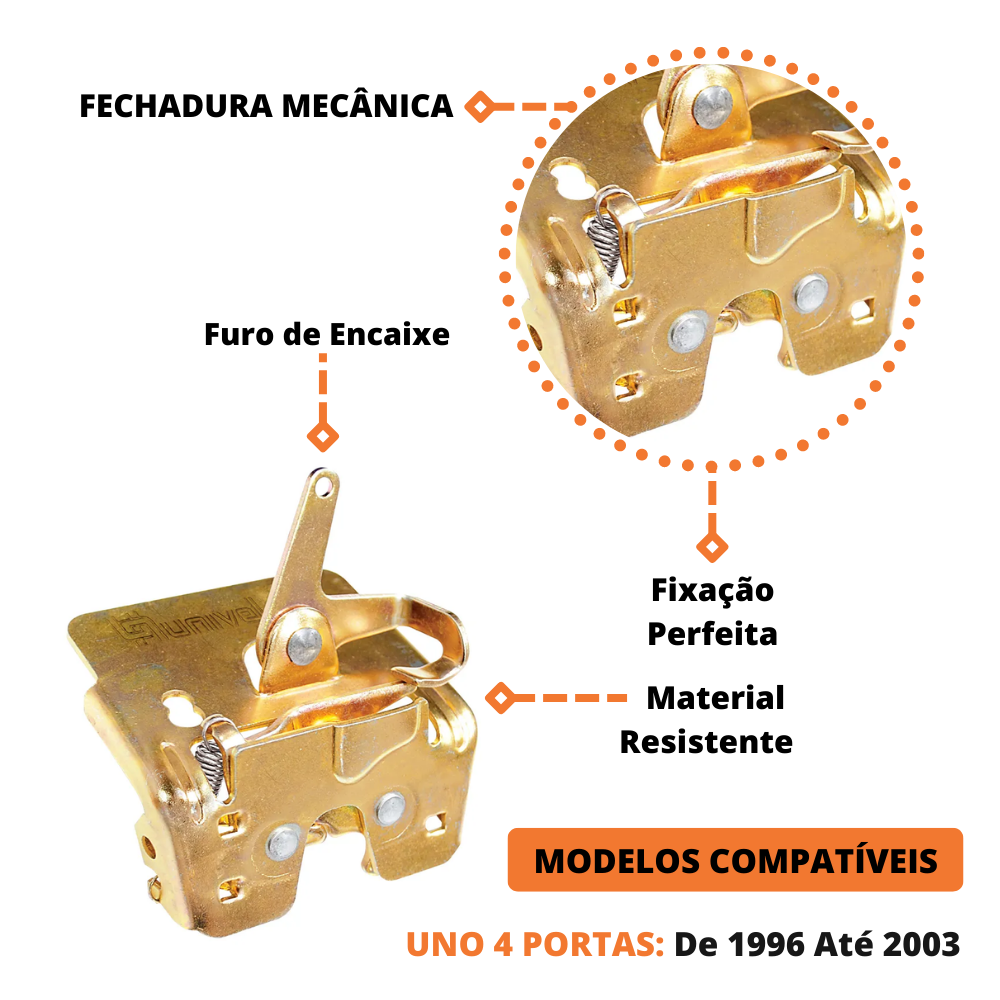 Fechadura Porta Malas Tampa Traseira Uno Uno Mille 95 A 2003