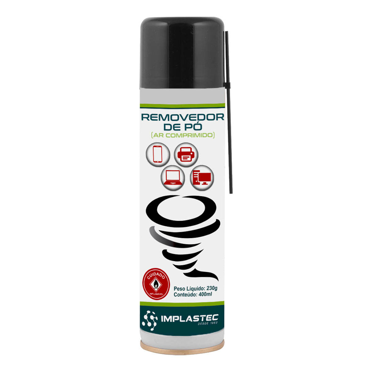AIR DUSTER PRO AR COMPRIMIDO REMOVEDOR DE PÓ 230G/400ML