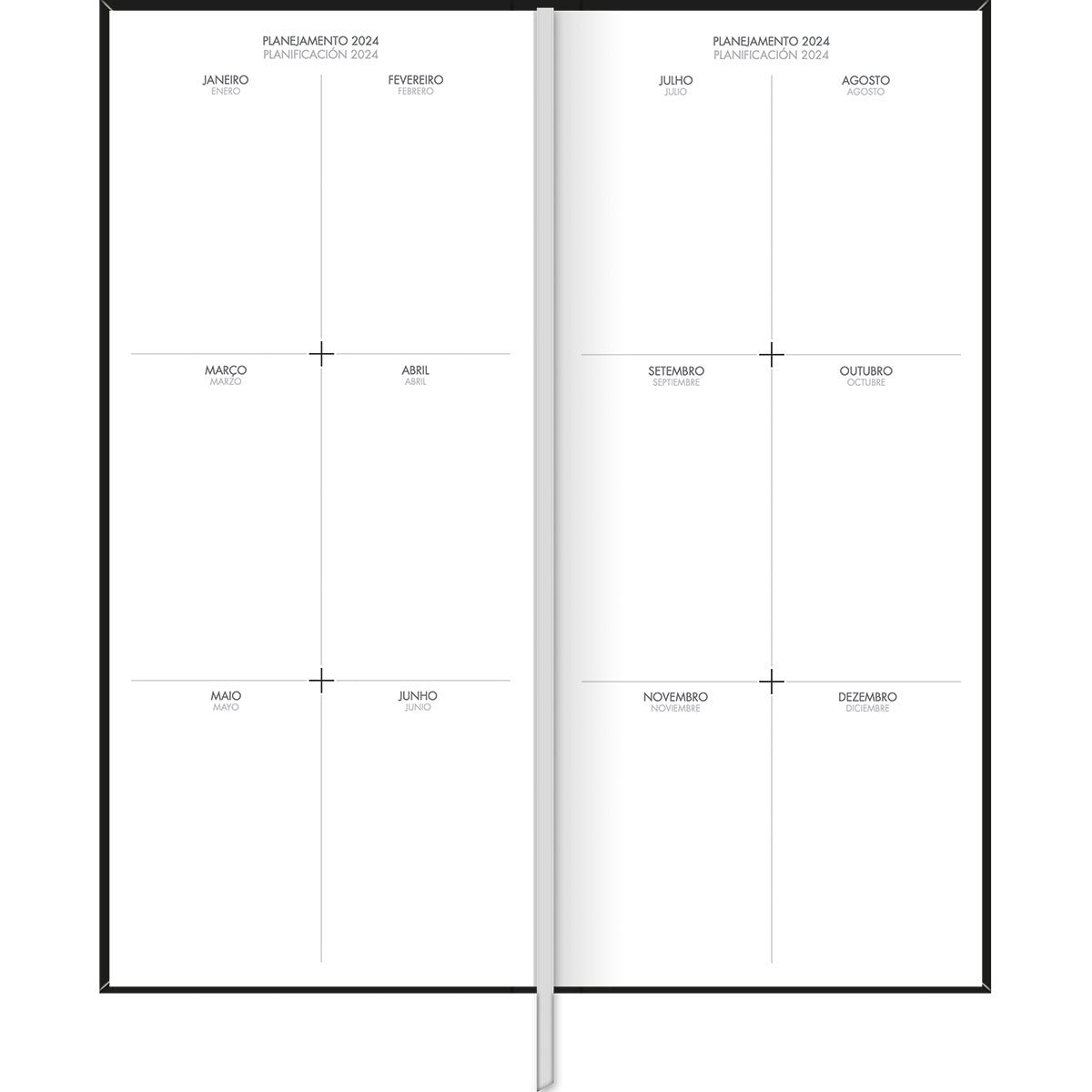 Agenda Executiva Costurada 12,3 X 27,5 Cm Comercial 2024
