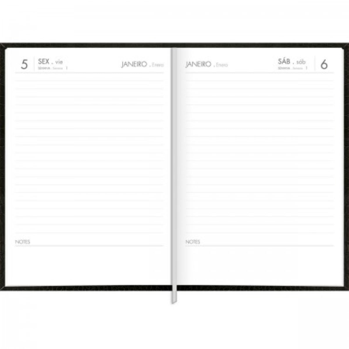 Agenda Executiva Croco Costurada Diária 14,5 X 20,5 Cm 2024