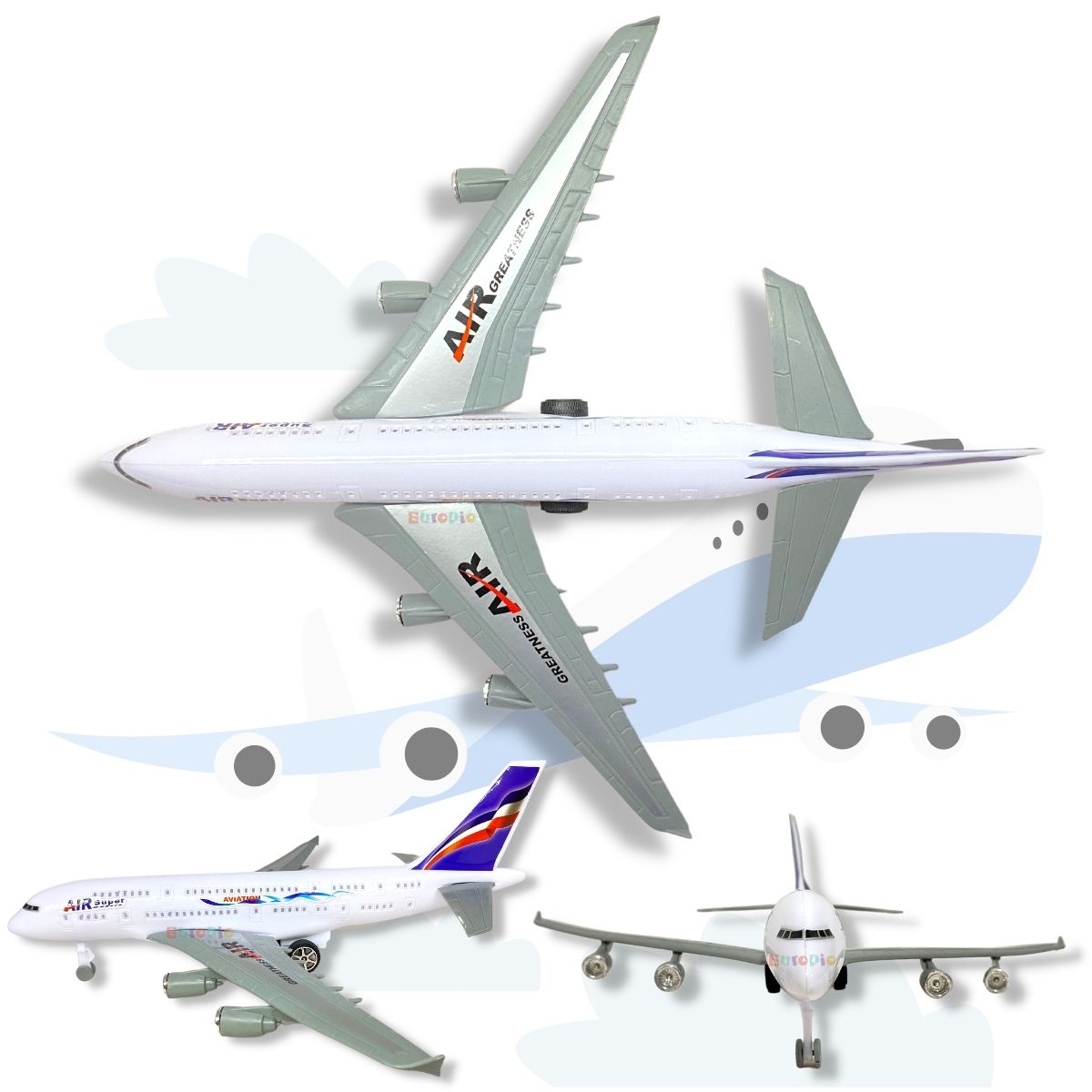 Avião De Brinquedo Airbus Plástico Realista