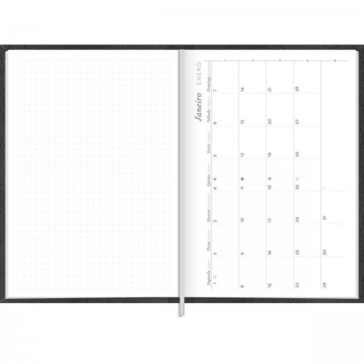 Agenda Executiva Costurada Diária 13,4 X 19,2 Cm Torino 2024