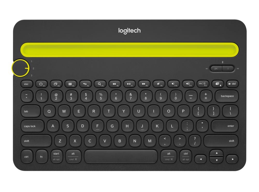 Teclado Logitech K480 Preto Bluetooth Padrão US 920-006348