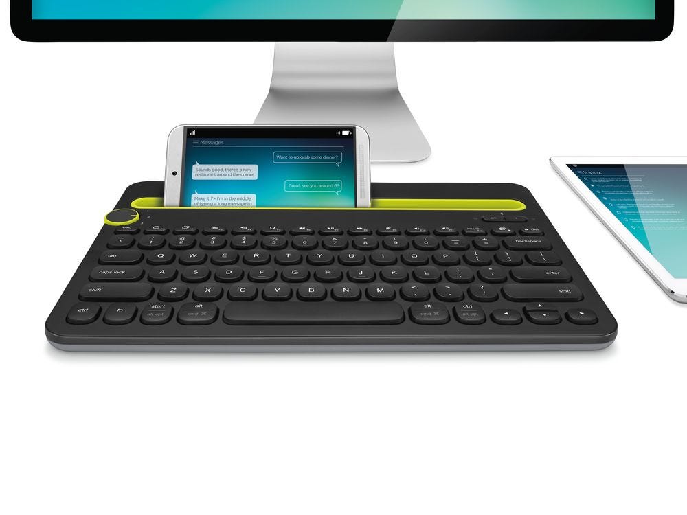 Teclado Logitech K480 Preto Bluetooth Padrão US 920-006348