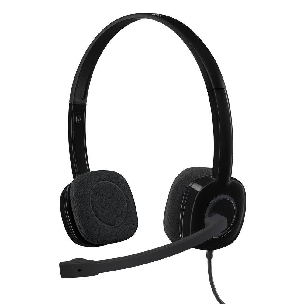 Headset Logitech H151 Preto esteréo analógico 981-000587-C