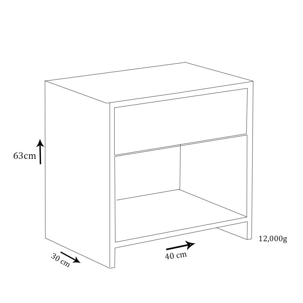 Mesa De Cabeceira 1 Gaveta Madeirado Em Mdf