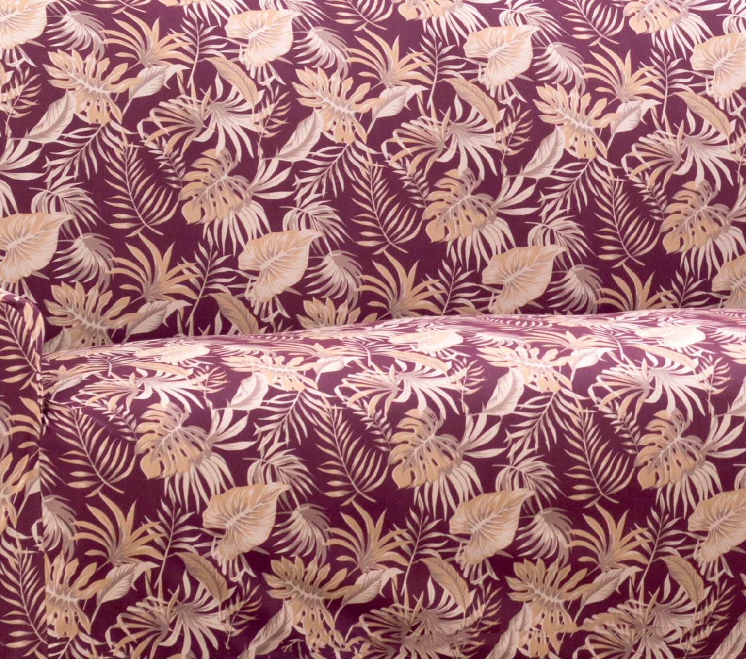 Capa De Sofa Adere Floral Vinho 02 E 03 Lugares