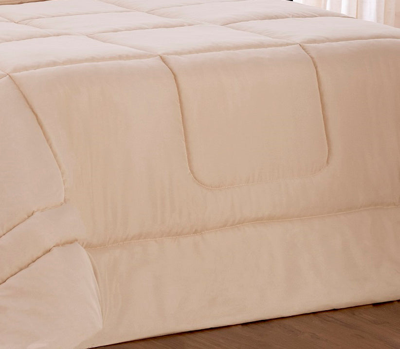 Kit De Edredon E Jogo De Cama Angelo Queen Size 05 Peças Avelã - Deccoralle