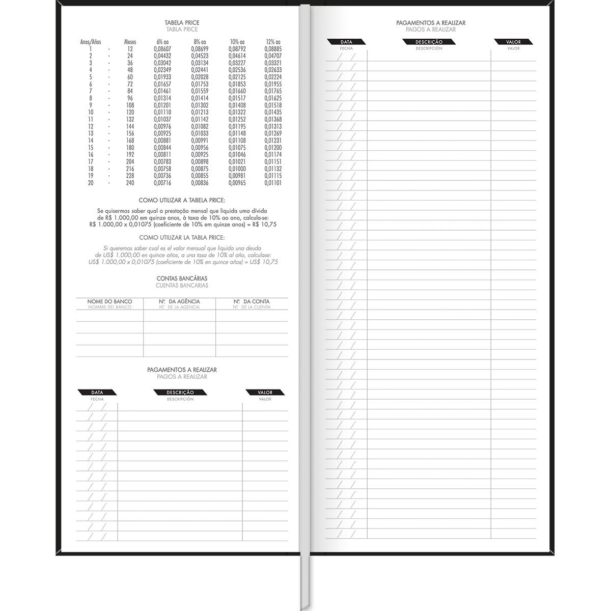 Agenda Executiva Costurada 12,3 X 27,5 Cm Comercial 2024