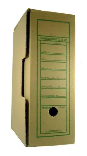 Arquivo Morto Papelão Organização Kraft Ofício 25 Unidades