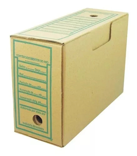 Arquivo Morto Papelão Organização Kraft Ofício 25 Unidades