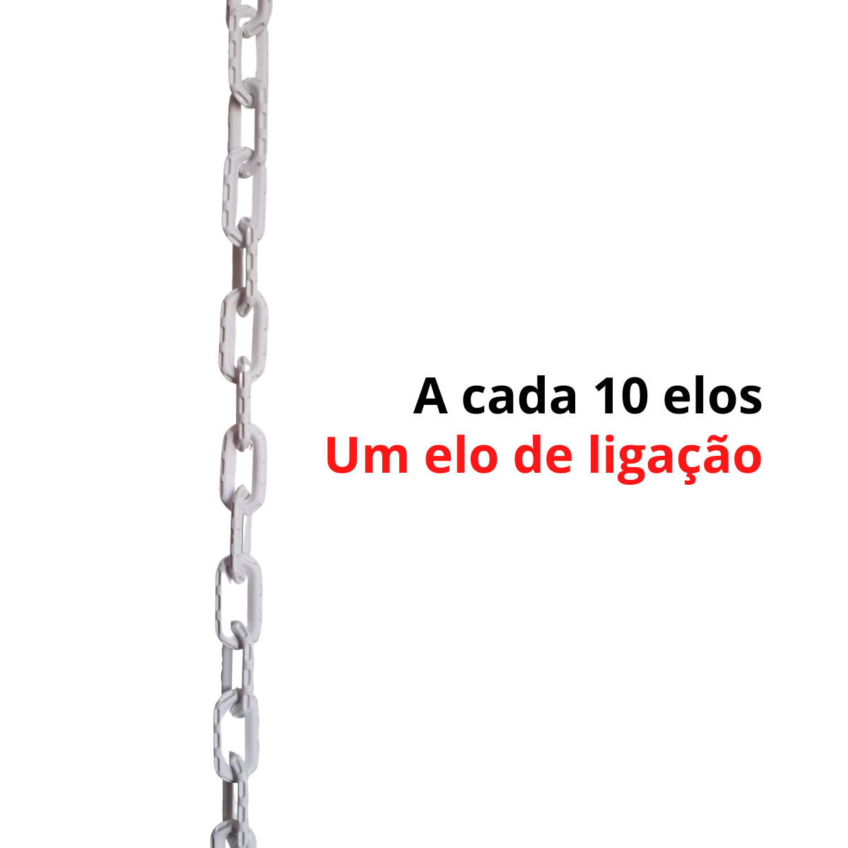 10 Mt Corrente Plástica Isola Calha Chuva Elo P Branco