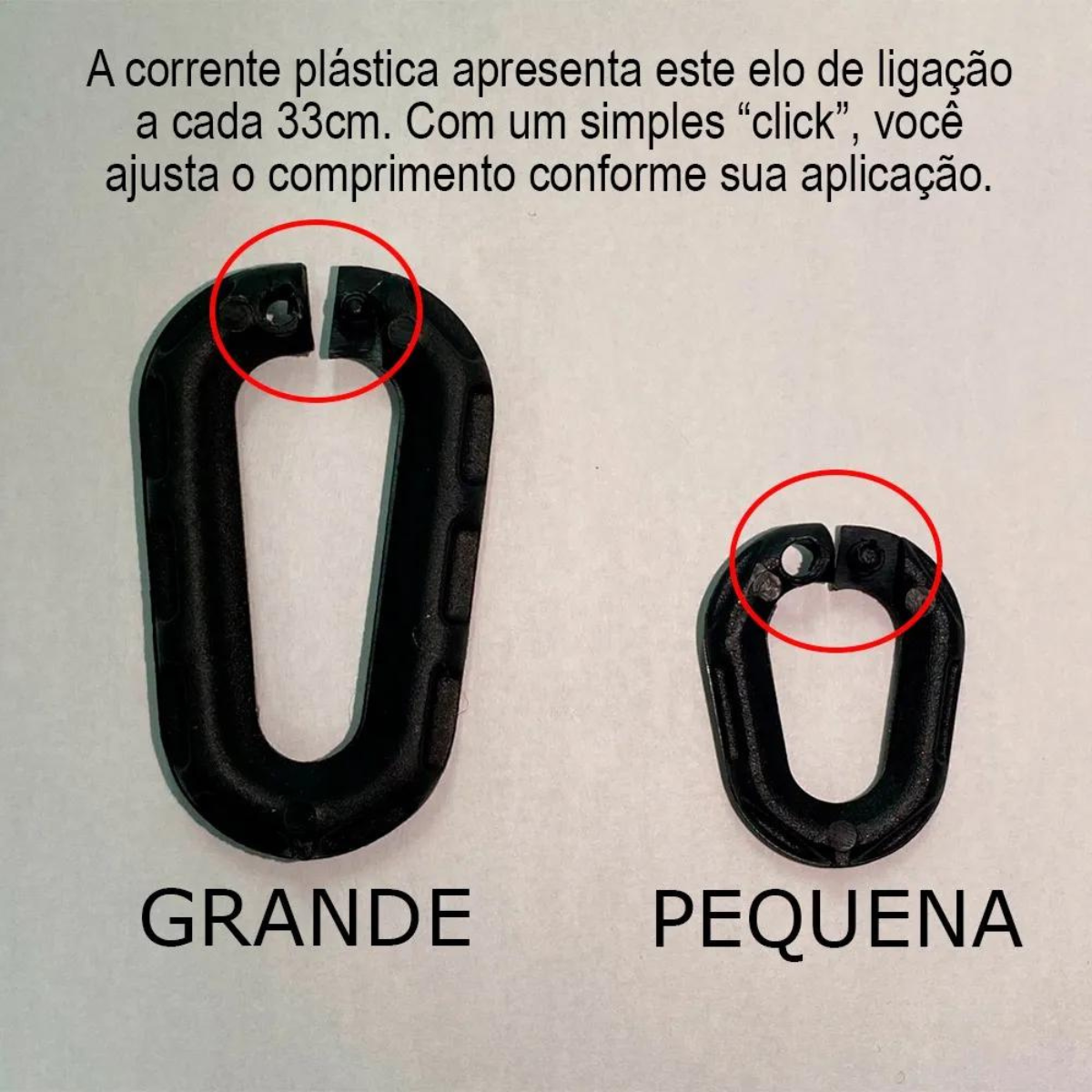 10 Mt Corrente Plástica Isolamento Calha Chuva Elo P Preto