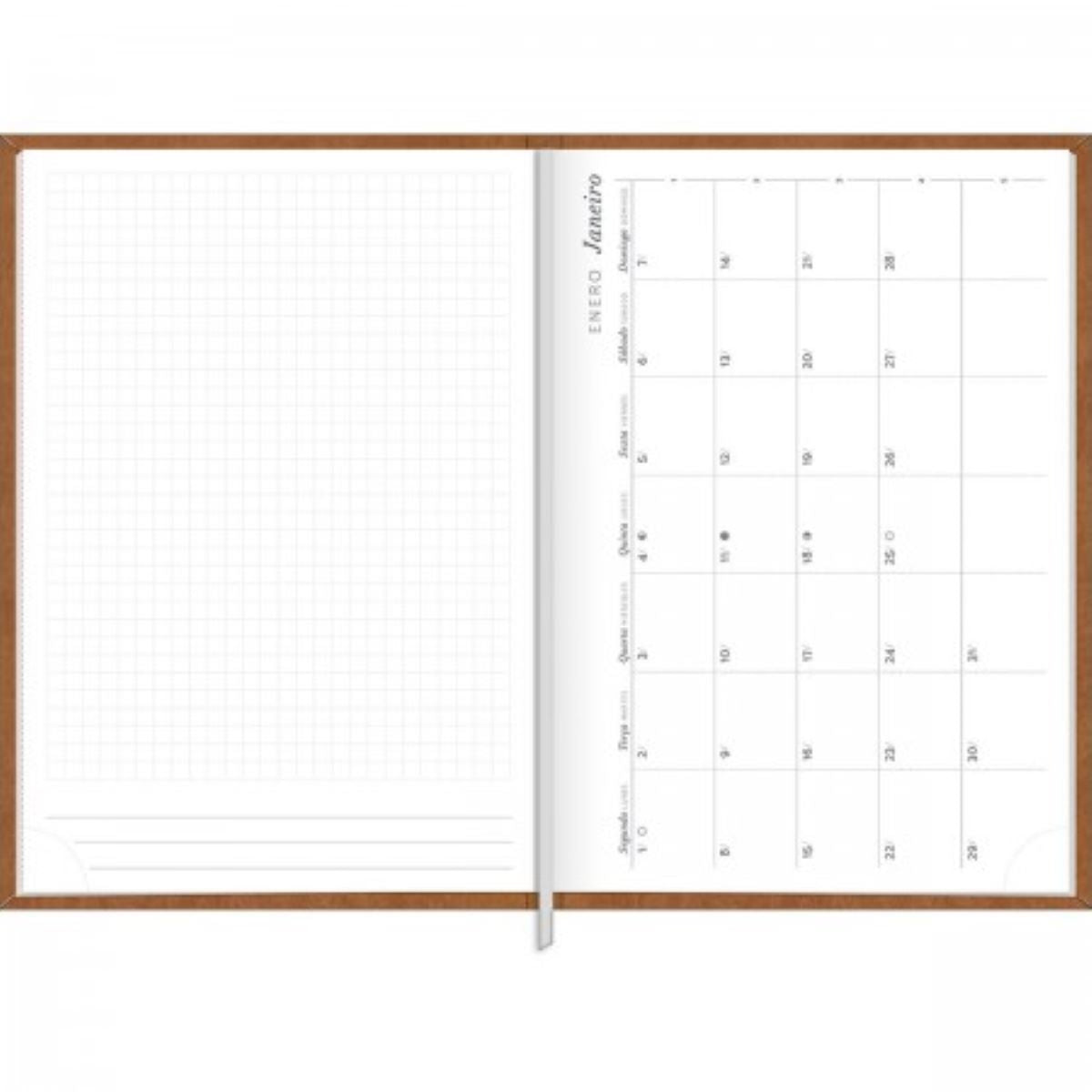 Agenda Executiva Costurada Diária 14,5x20,5 Cm Prátika 2024