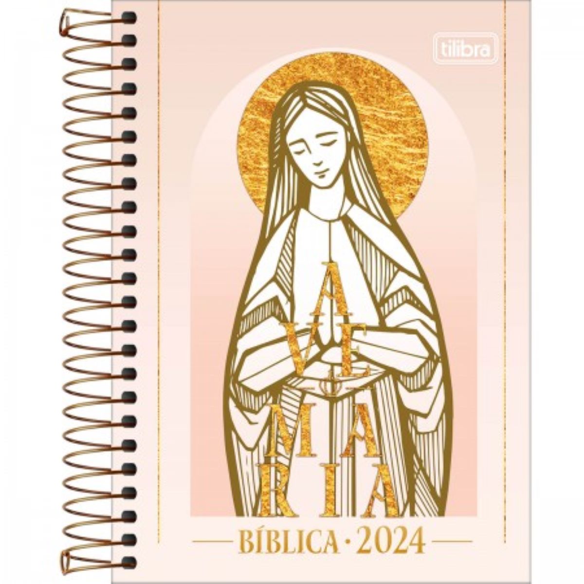 Agenda Espiral Diária 12,9 X 18,7 Cm Bíblica 2024
