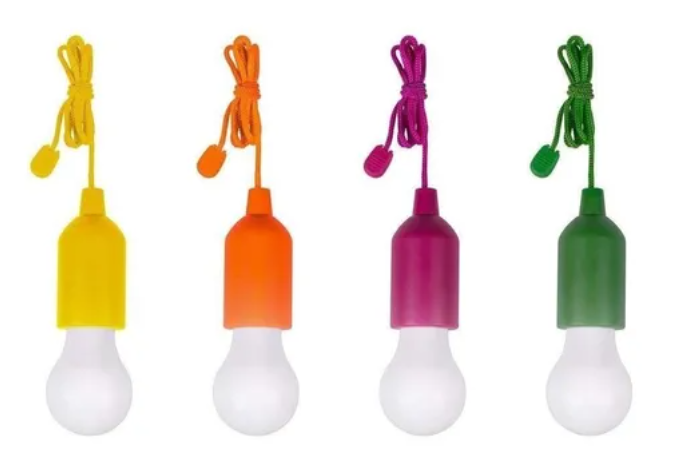 Kit Com 4 Lâmpadas Decorativas Coloridas