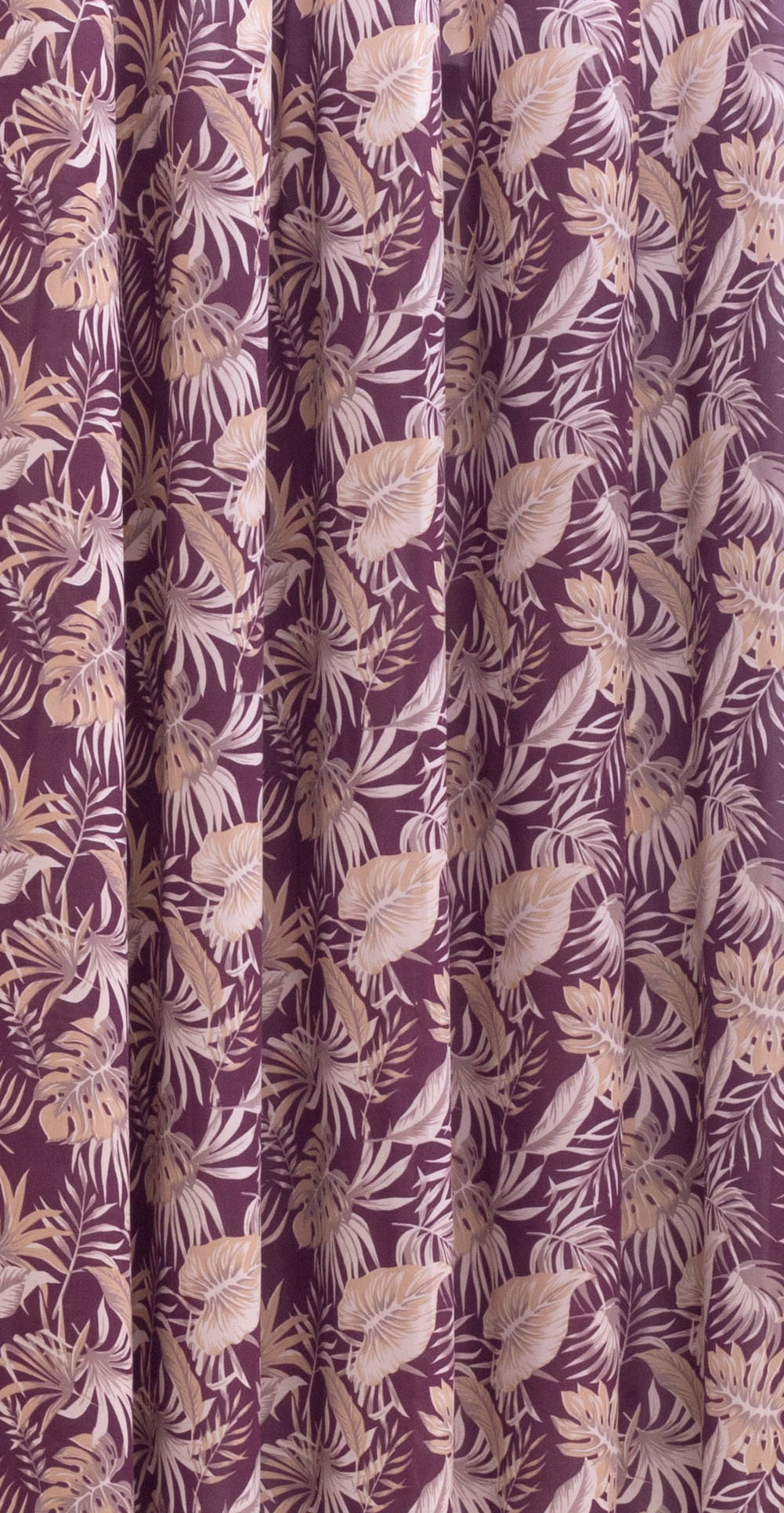 Cortina De Malha Estampada 2,00 Metros Floral Vinho