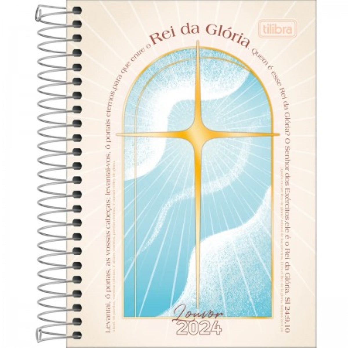 Agenda Espiral Diária 12,9 X 18,7 Cm Louvor 2024