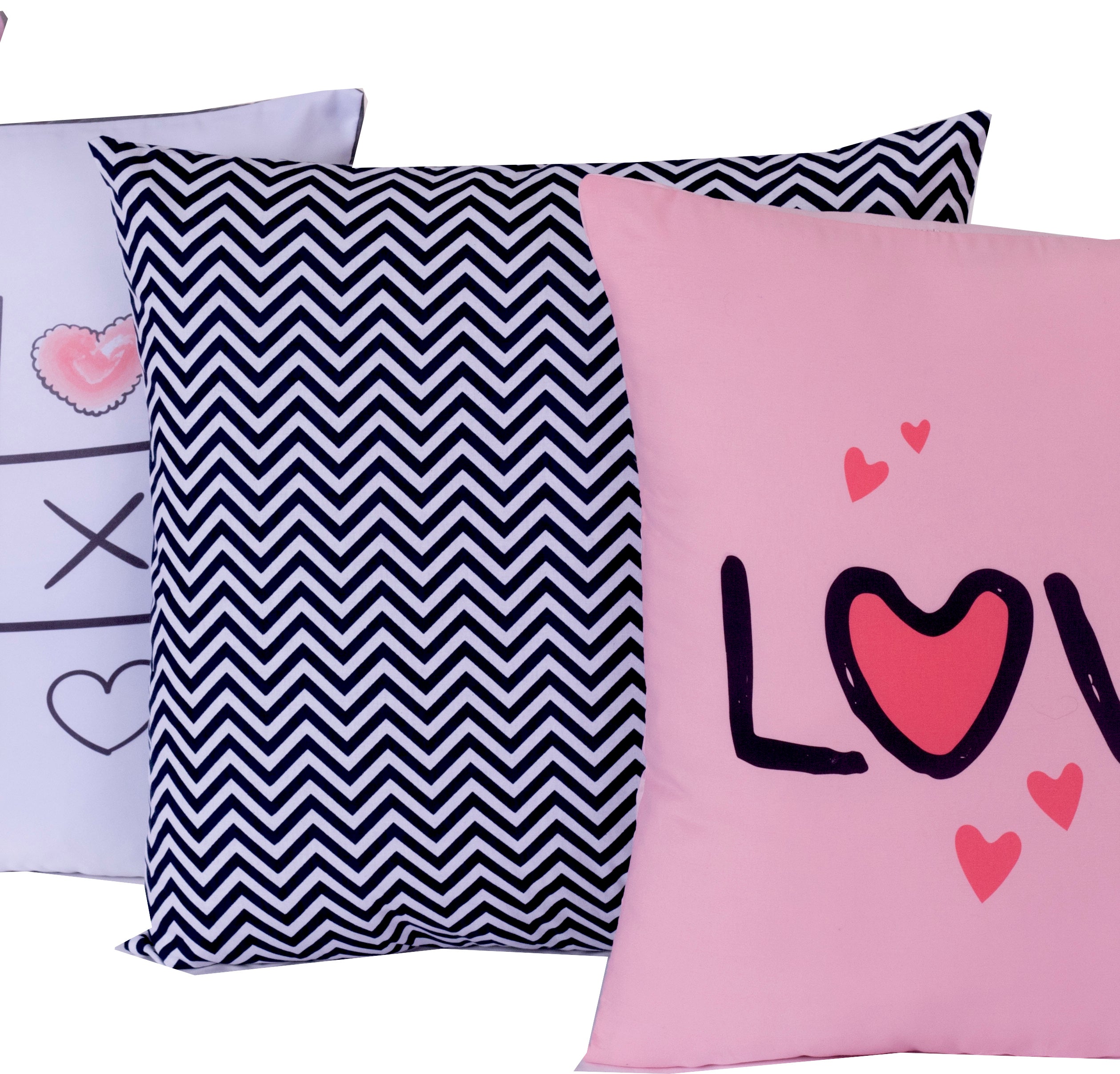 Kit Capas De Almofadas Decorativas Love 04 Peças
