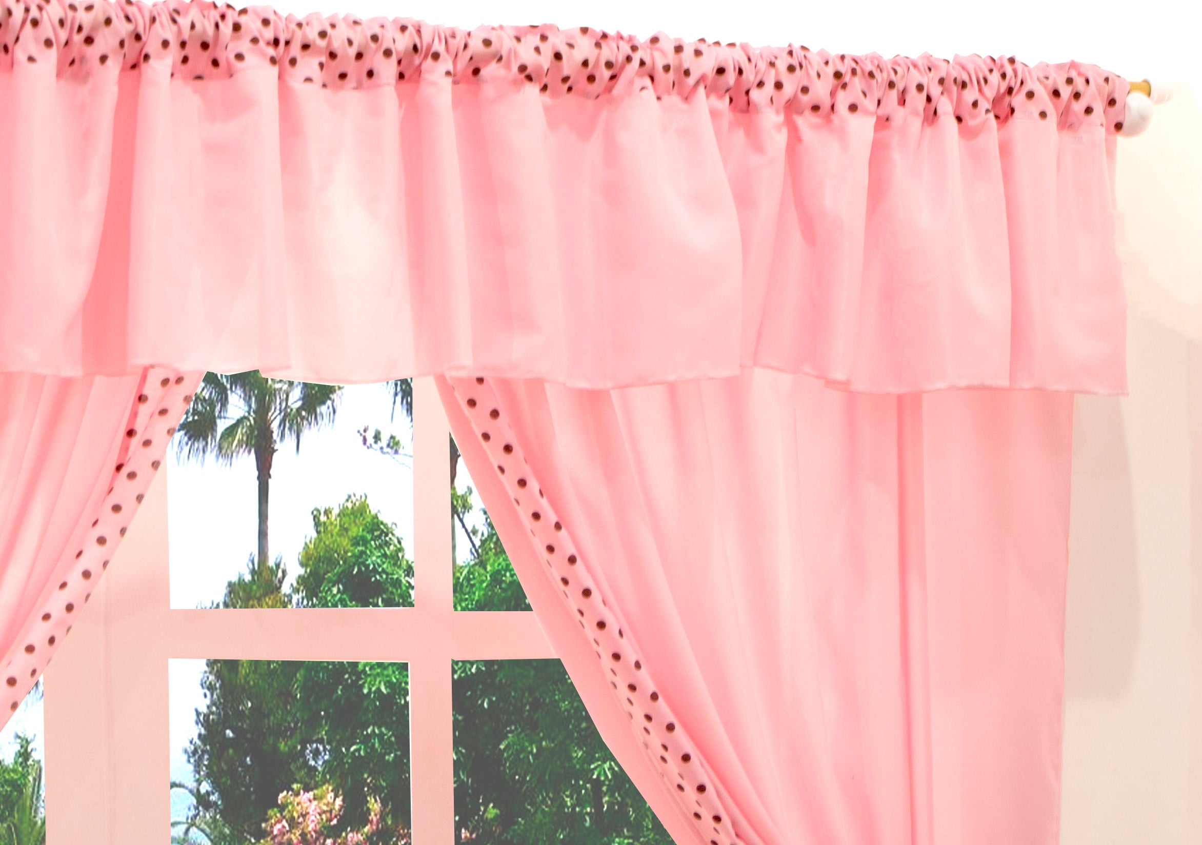 Cortina Para Quarto Ursinha Rosa 2 Metros
