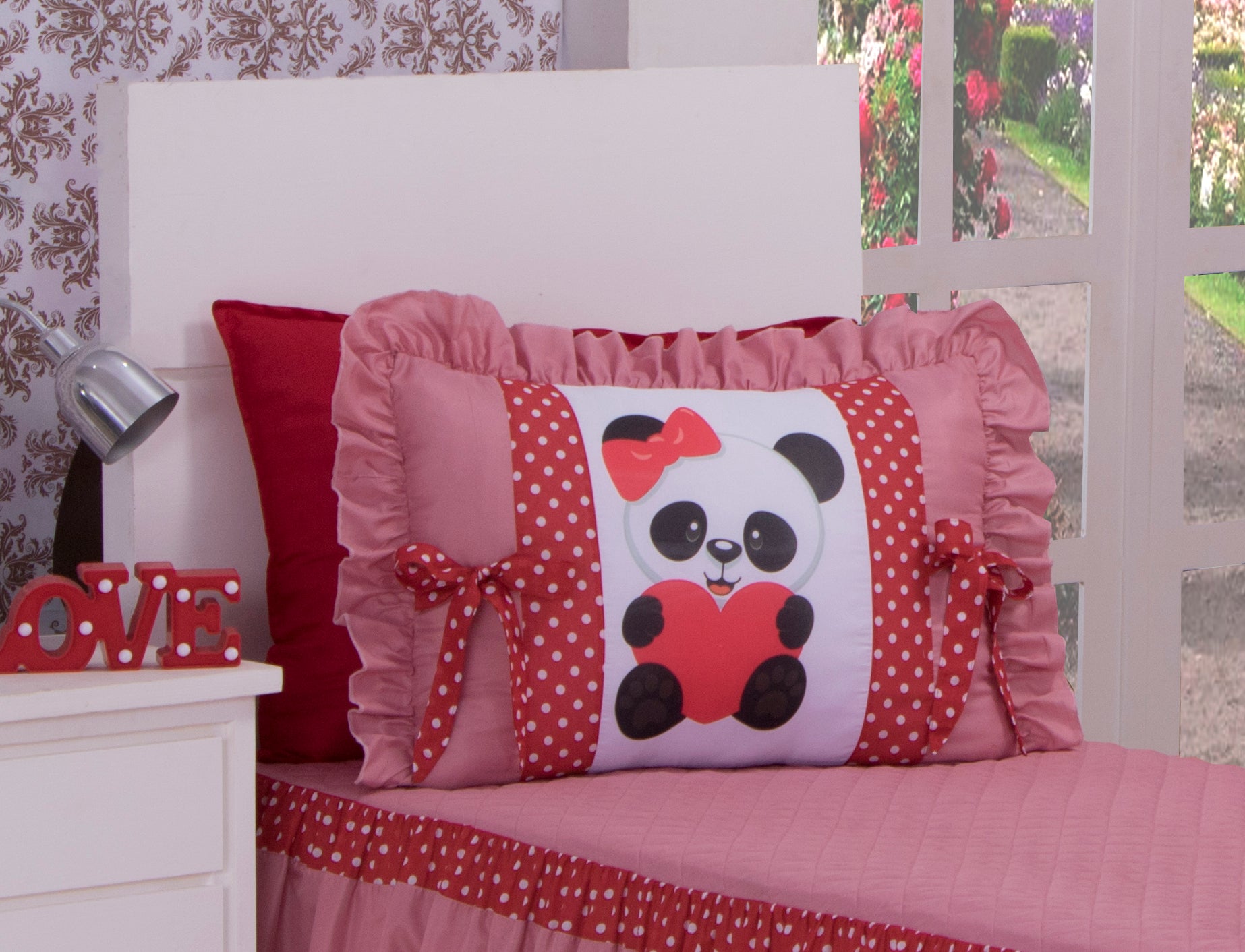Colcha Panda Solteiro 03 Peças