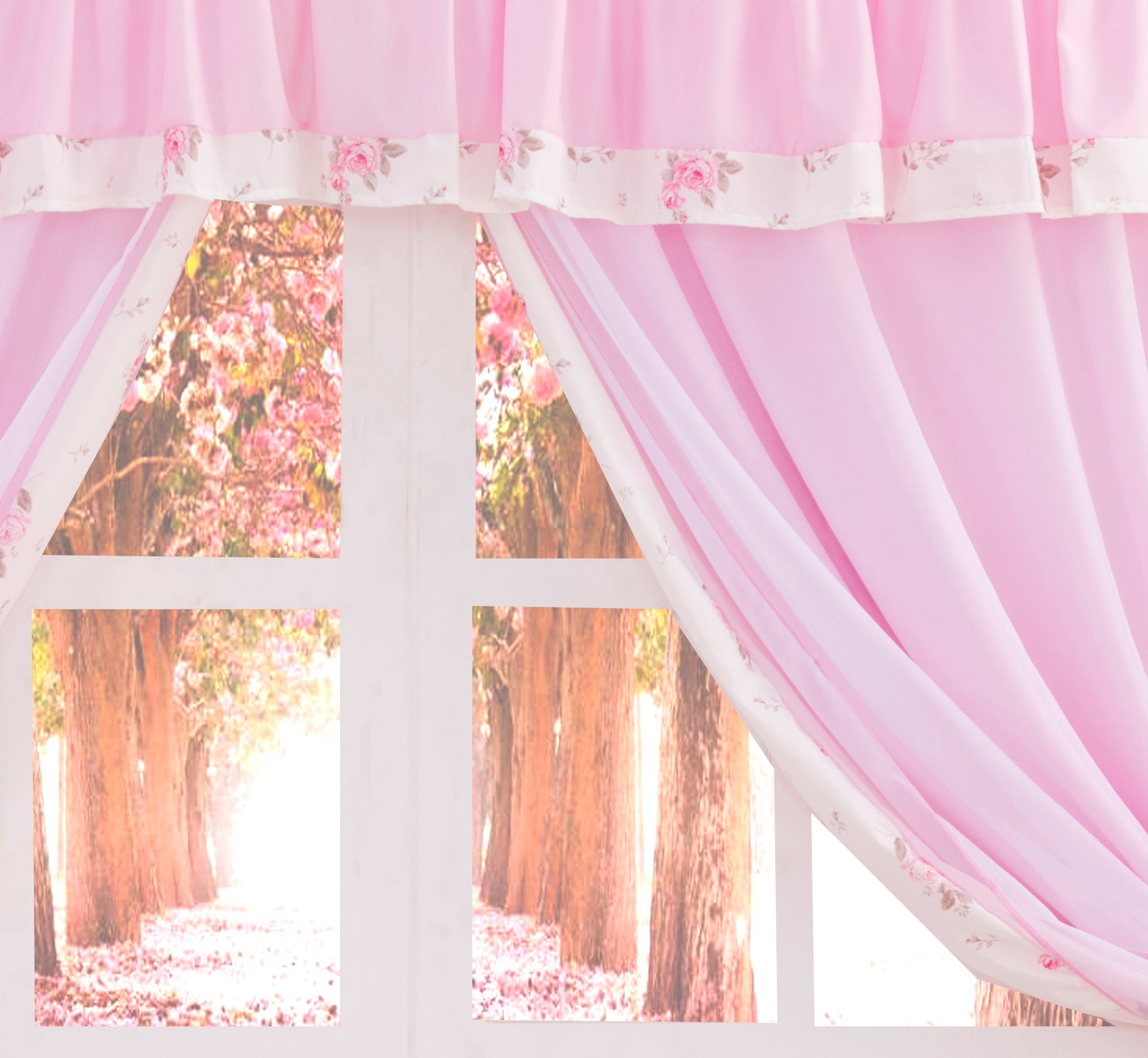 Cortina Para Quarto Lola Rosa 2 Metros