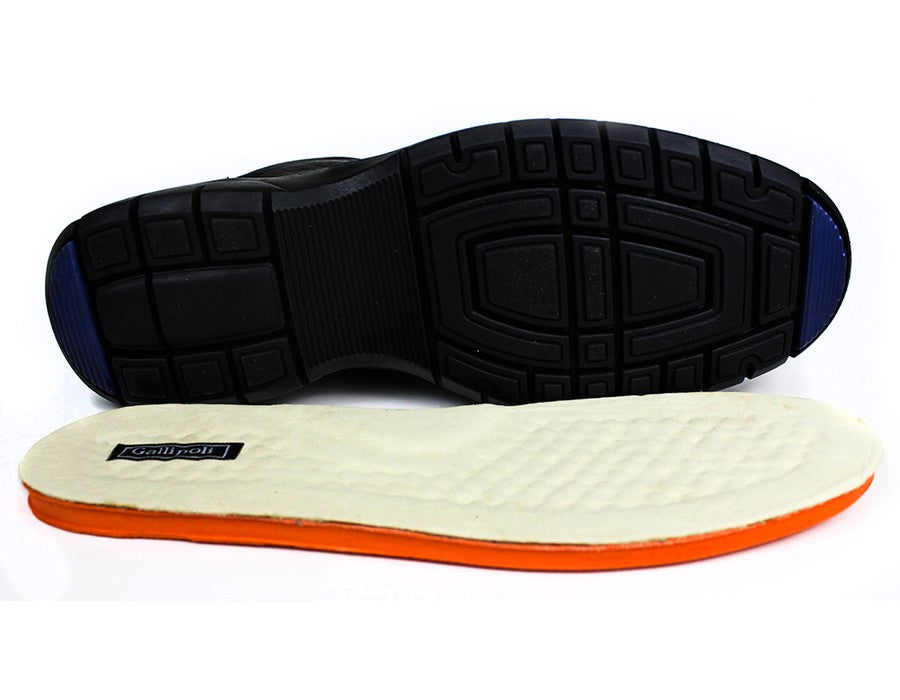 Sapato Casual Conforto Couro Floater Preto 3050