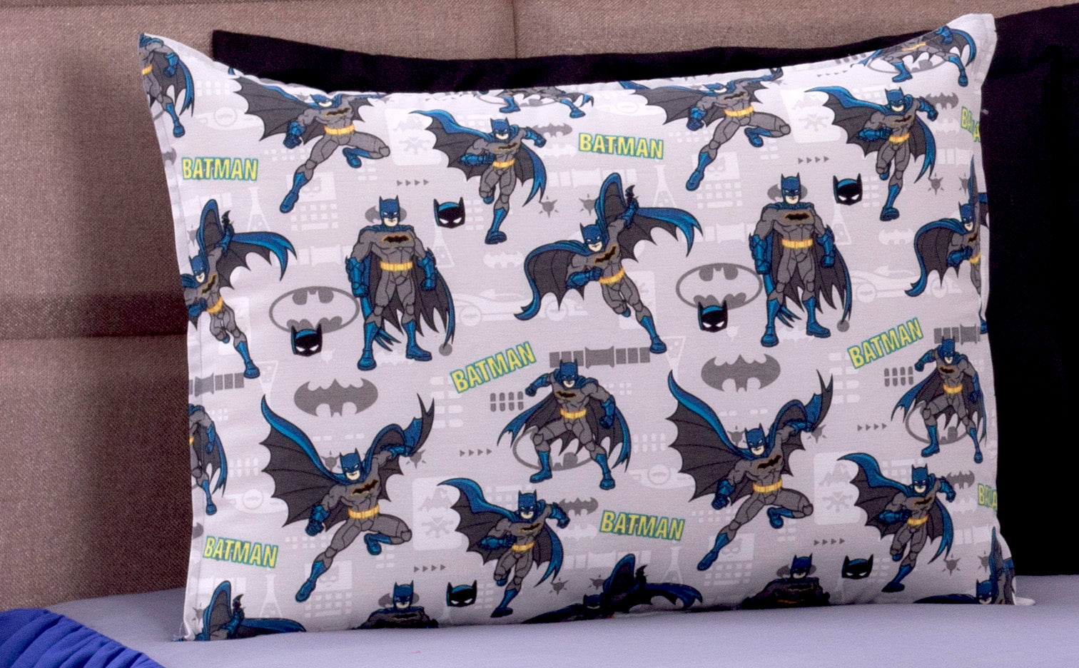 Kit Colcha Solteiro Infantil Batman 03 Peças