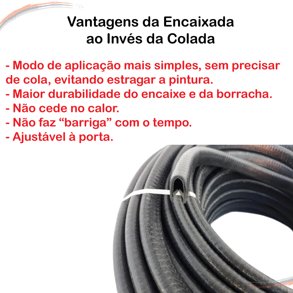 5m Borracha Protetor Porta Gol Saveiro Parati 2 Portas Mini