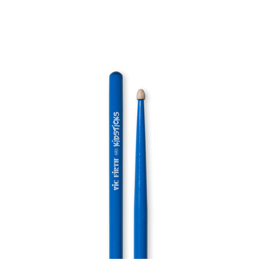 Baqueta Infantil Kidsticks Azul Ponta De Madeira Kids Vic Firth
