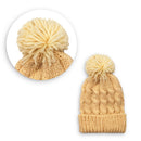 Touca com Pompom - Bege