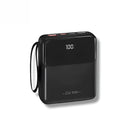 Mini Power Bank Carregador Portátil 10000m Turbo Cor:preto